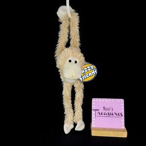 Greenbrier FUZZY FRIENDS Hanging Blonde Monkey 13" Smiling  Animal Plush NEW